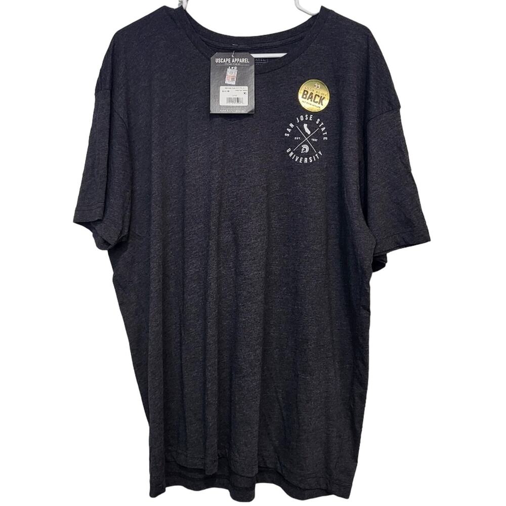 NEW SJSU SAN JOSE STATE UNIVERSITY USCAPE GREY T-SHIRT - L